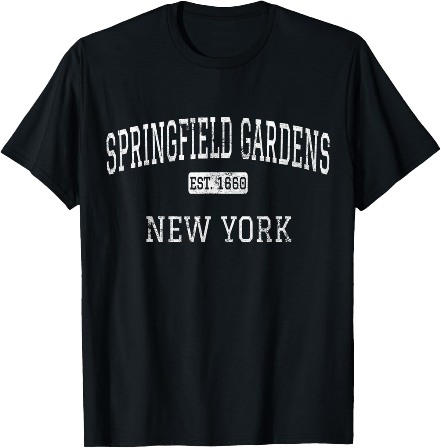 Springfield Gardens New York Queens NY Vintage T-Shirt - T-Shirt | Black