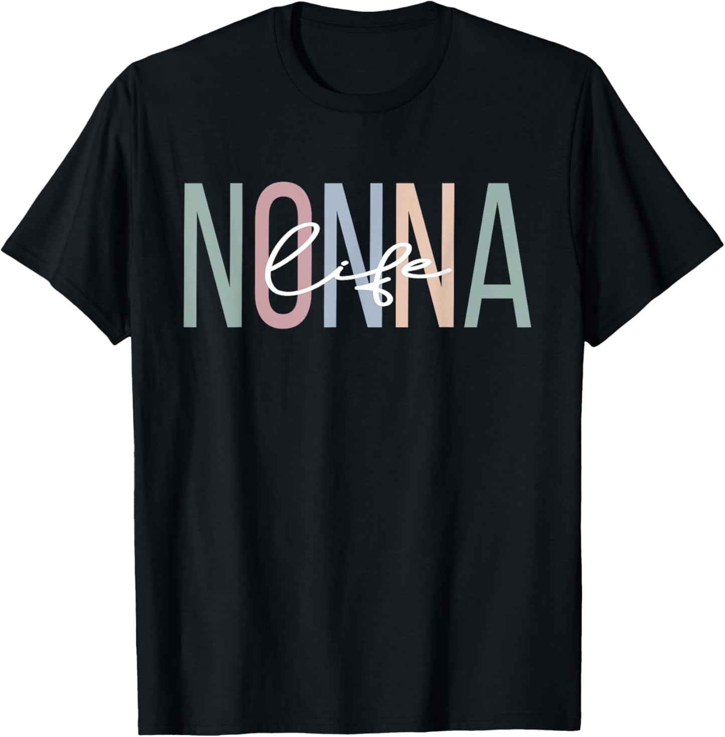 Nonna Life Nonna Grandma Boho Nonna Grandmother T-Shirt - T-Shirt | Black