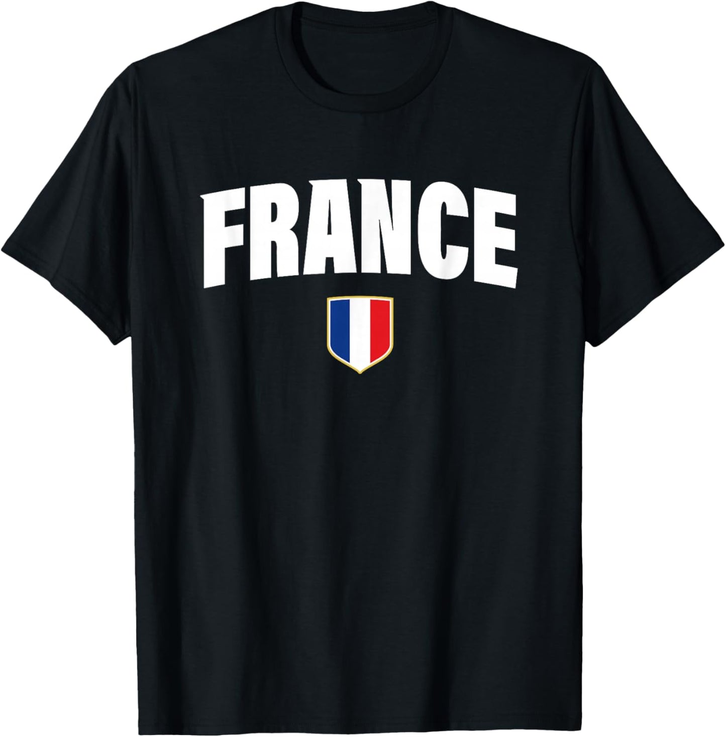 France Shirt Retro French Flag Vintage boys & girls Souvenir T-Shirt - T-Shirt | Black