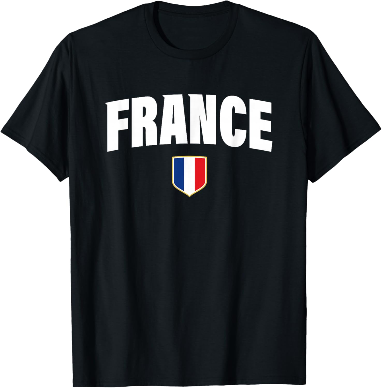 France Shirt Retro French Flag Vintage boys & girls Souvenir T-Shirt - T-Shirt | Black