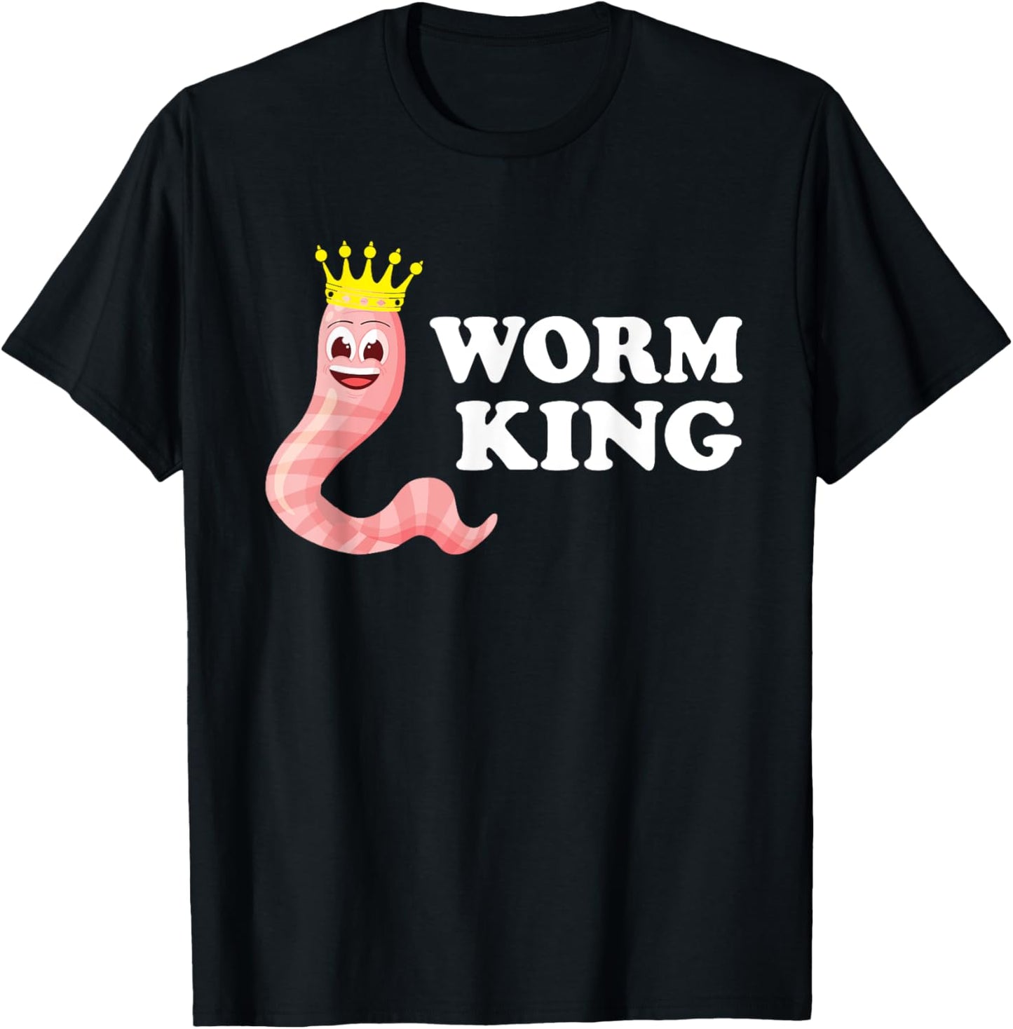 Worm Farmer King Worm Farming Red Wiggler Worm Compost T-Shirt - T-Shirt | Black