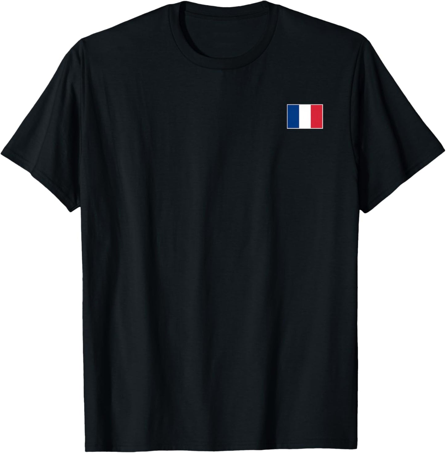 France T Shirt Women Men Kids Left Chest French Flag T-Shirt - T-Shirt | Black