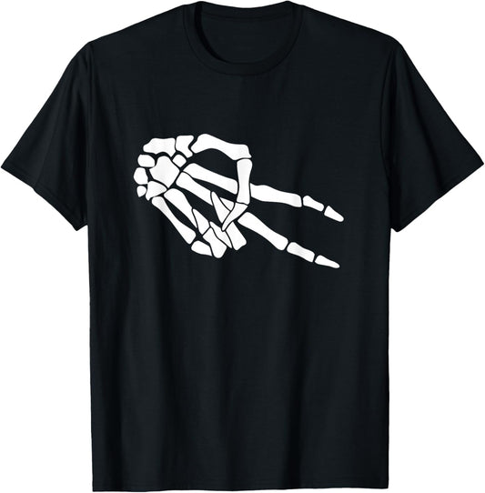 Unique Biker Wave Skeleton Hand For Motorcycle Riders T-Shirt - T-Shirt | Black