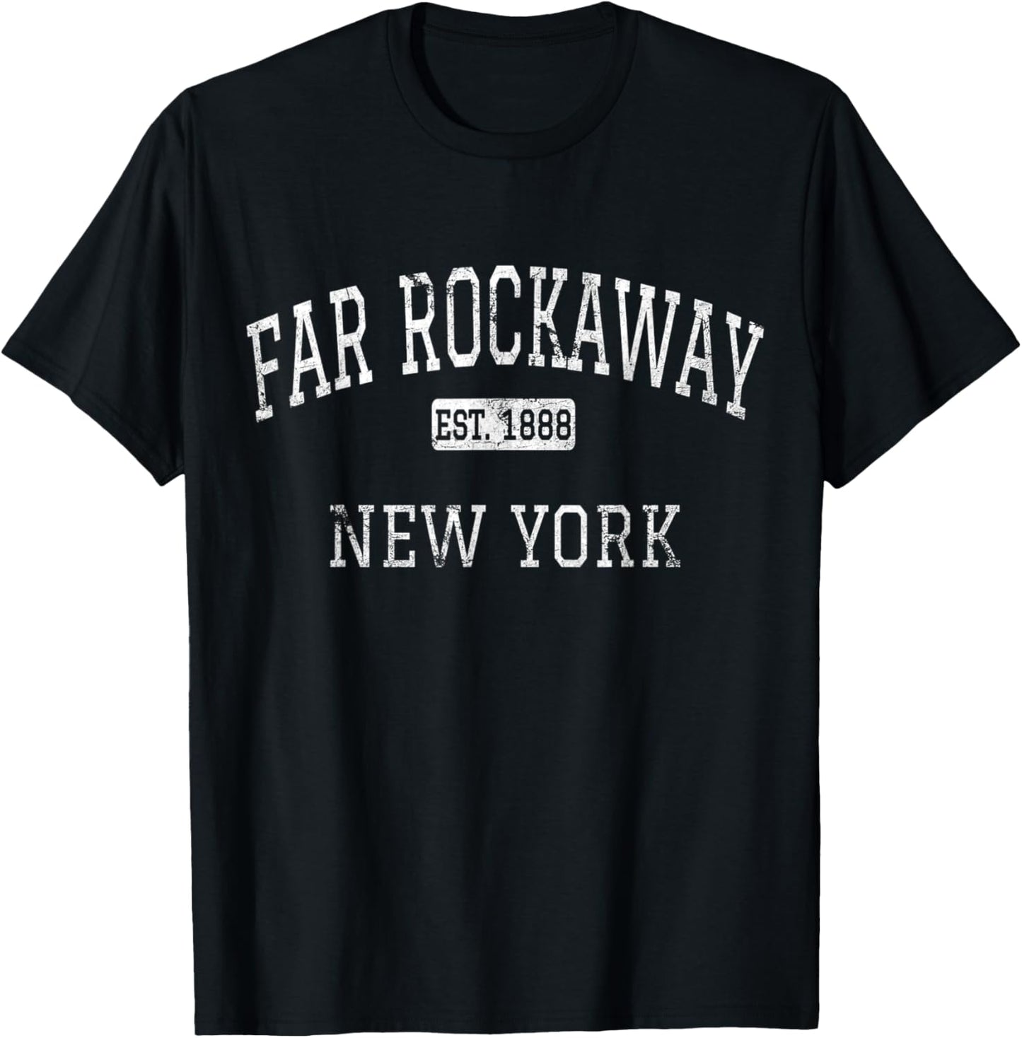 Far Rockaway New York Queens NY Vintage T-Shirt - T-Shirt | Black