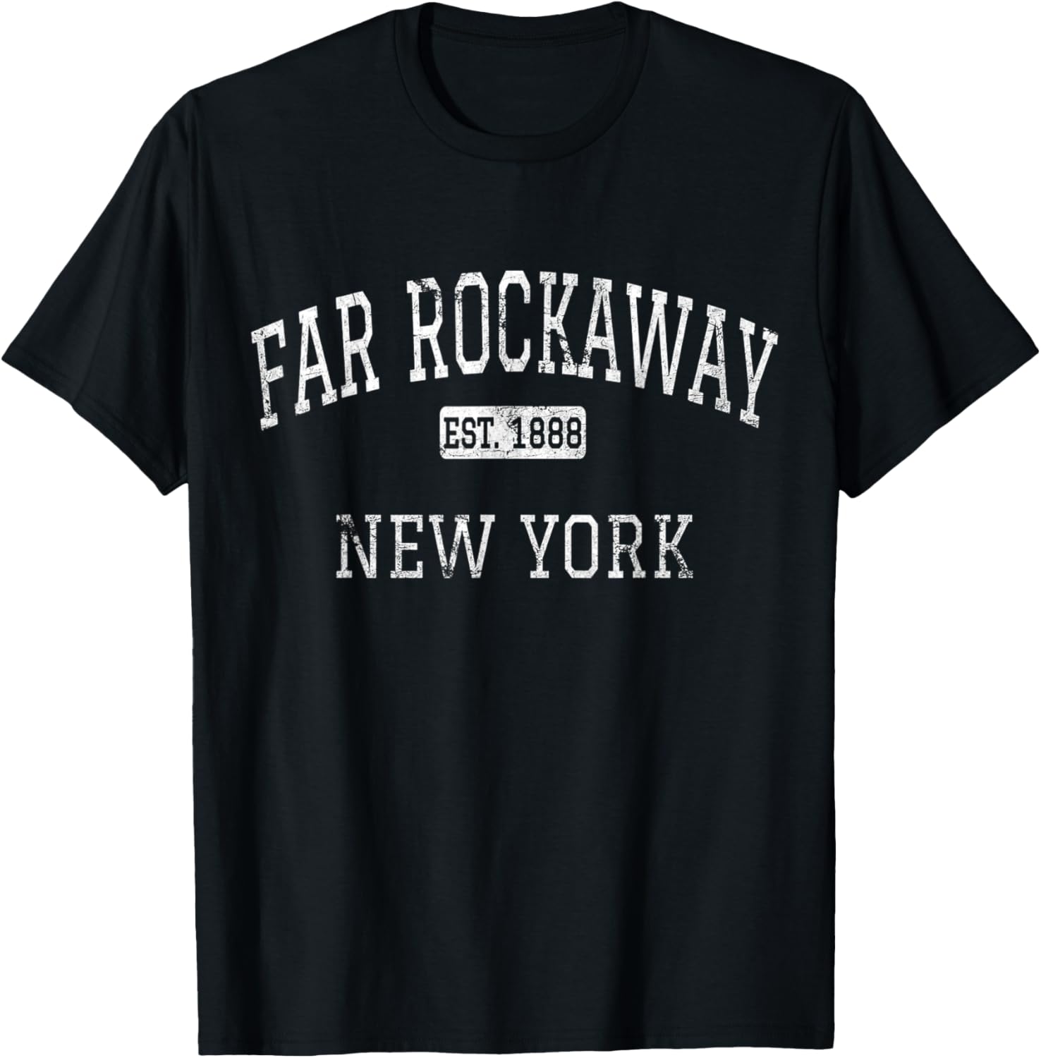 Far Rockaway New York Queens NY Vintage T-Shirt - T-Shirt | Black