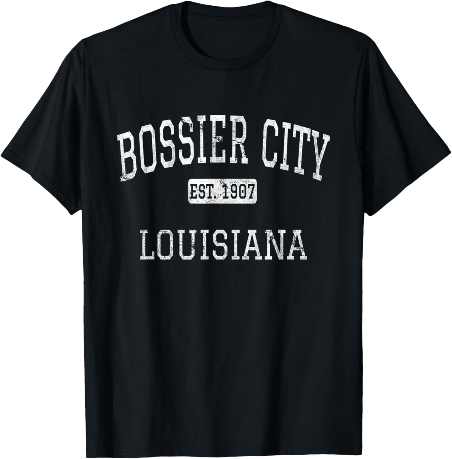 Bossier City Louisiana LA Vintage T-Shirt - T-Shirt | Black