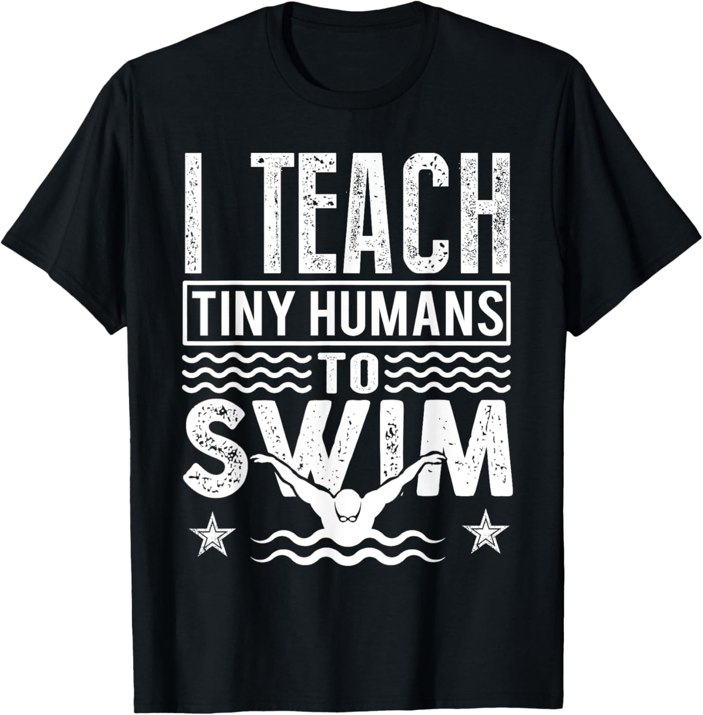 Coach Swimming Instructor I Teach Tiny Humans To Swim Kids T-Shirt - T-Shirt | Black