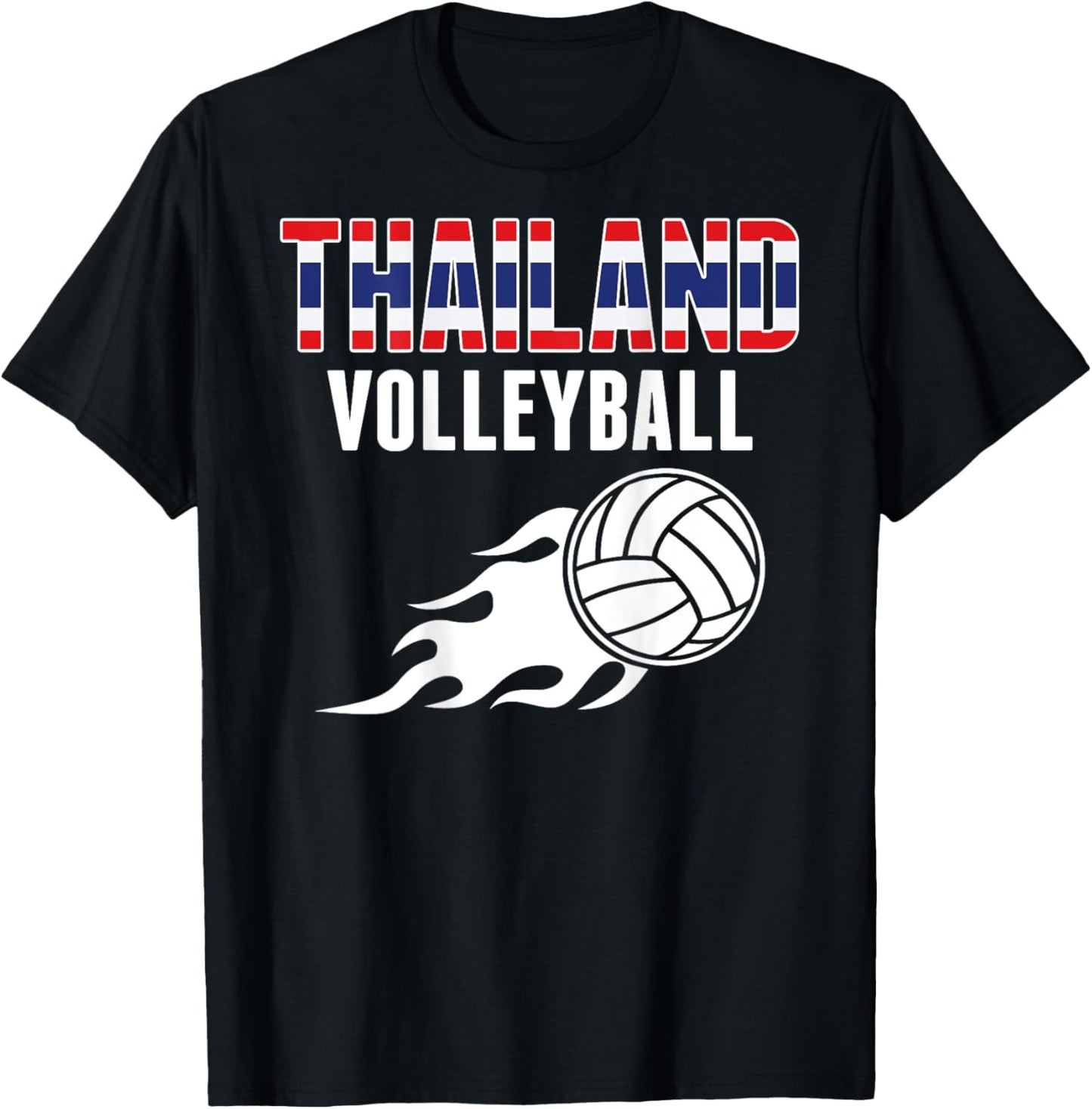 Thailand Volleyball Fans Jersey - Thai Flag Summer Sports Women Kids T-Shirt - T-Shirt | Black
