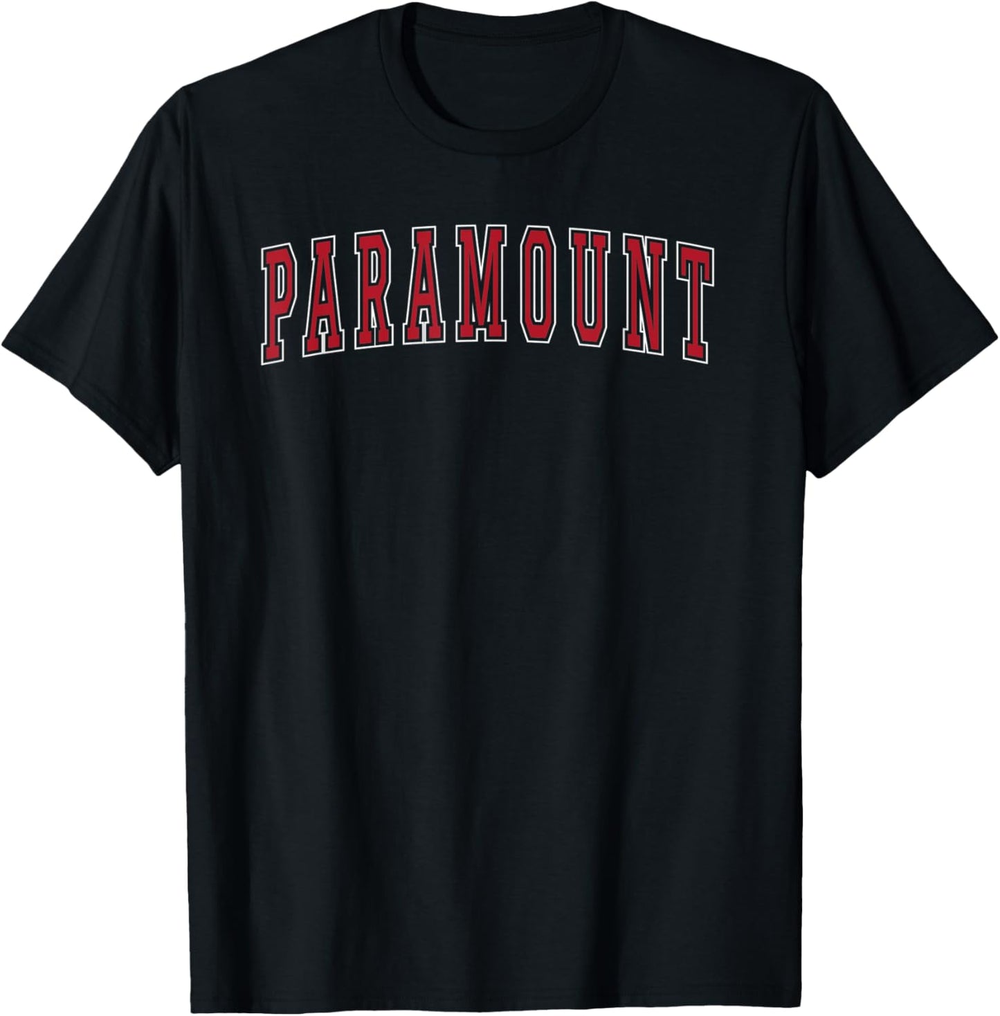 Paramount California Souvenir Vacation College Style Red T-Shirt - T-Shirt | Black