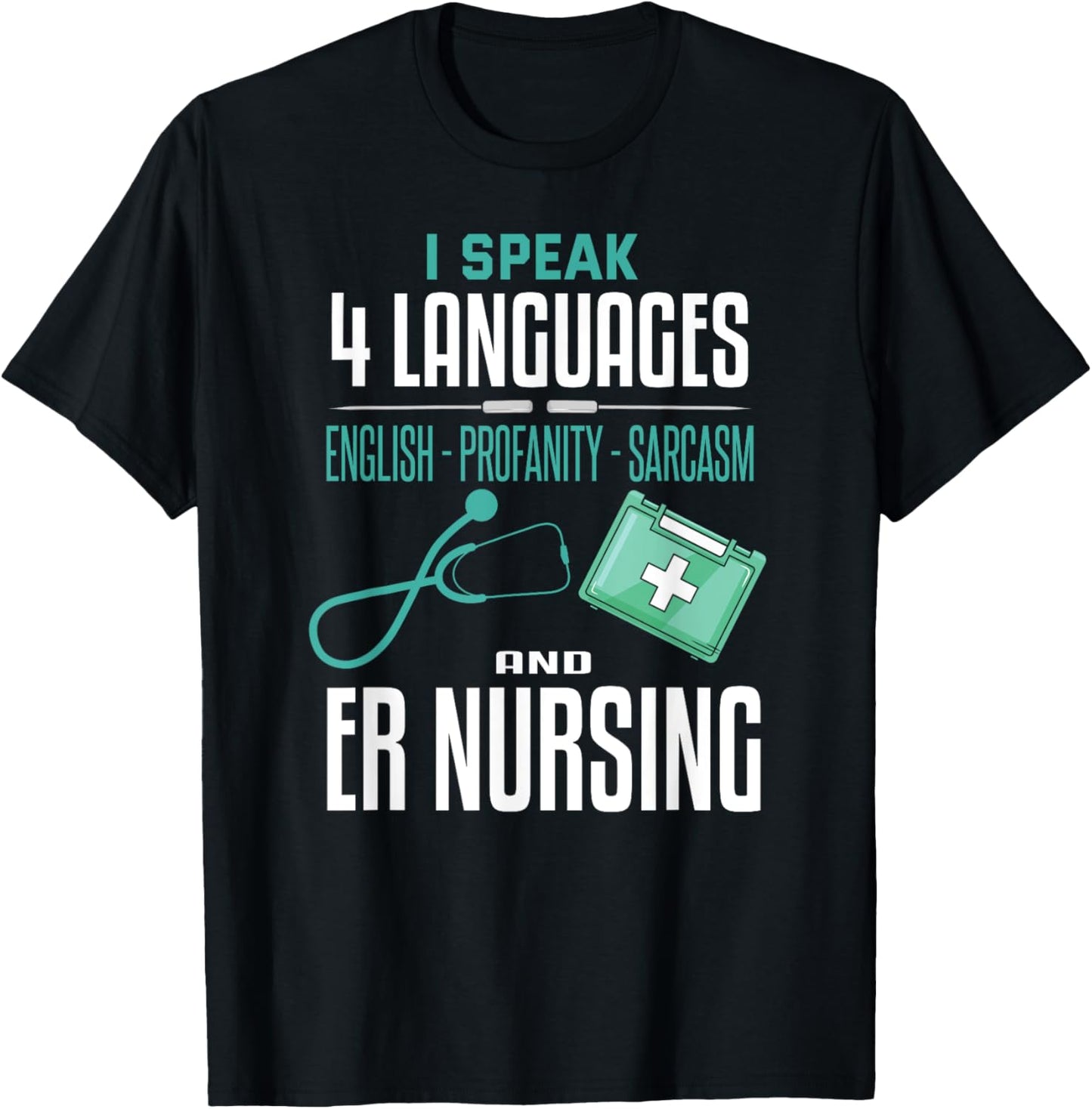 Funny Emergency Nurse Shirt Sarcastic ER Nurse T-Shirt - T-Shirt | Black