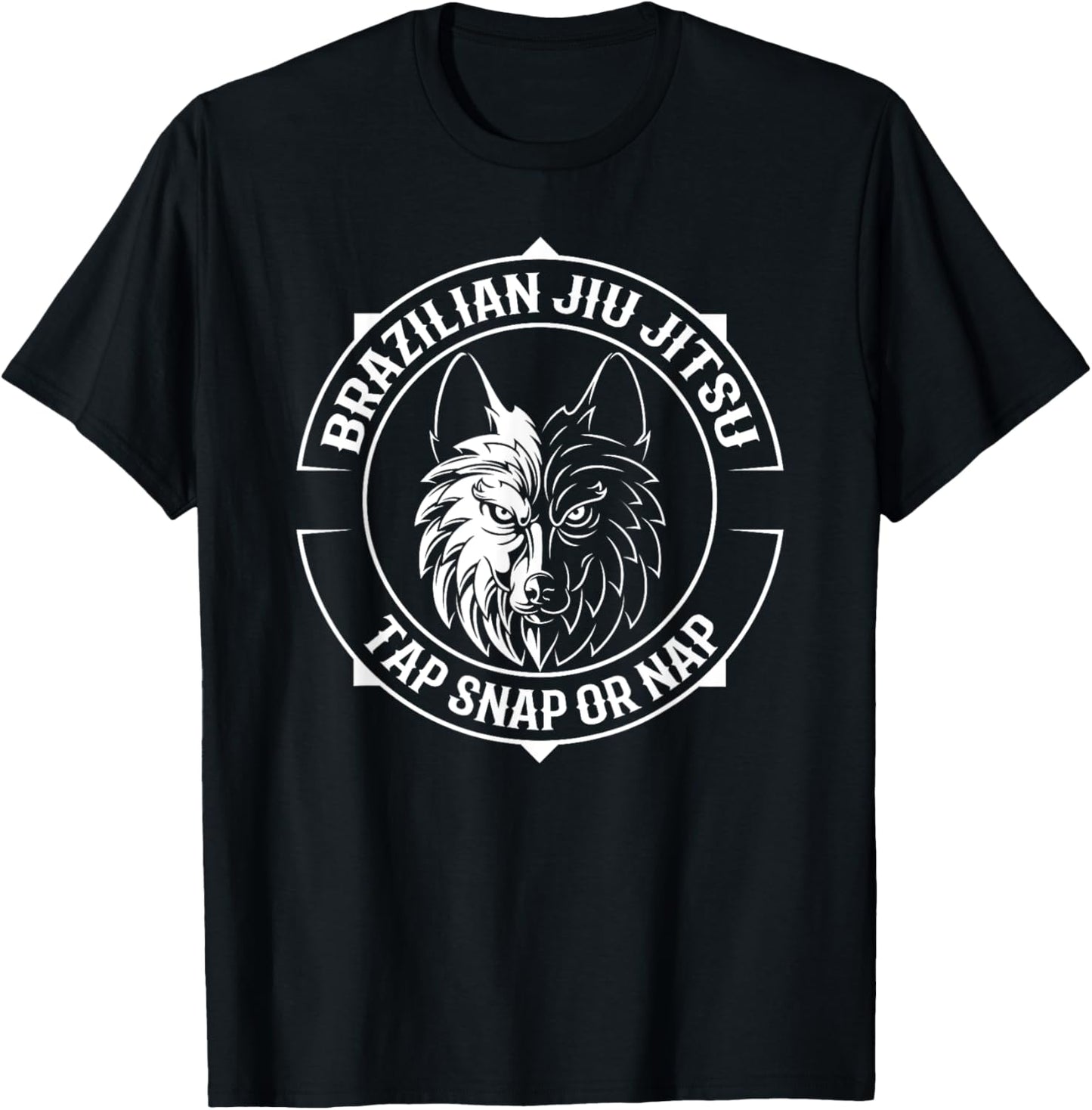 Jiu Jitsu Wolf - Brazilian Jiu Jitsu and BJJ T-Shirt - T-Shirt | Black