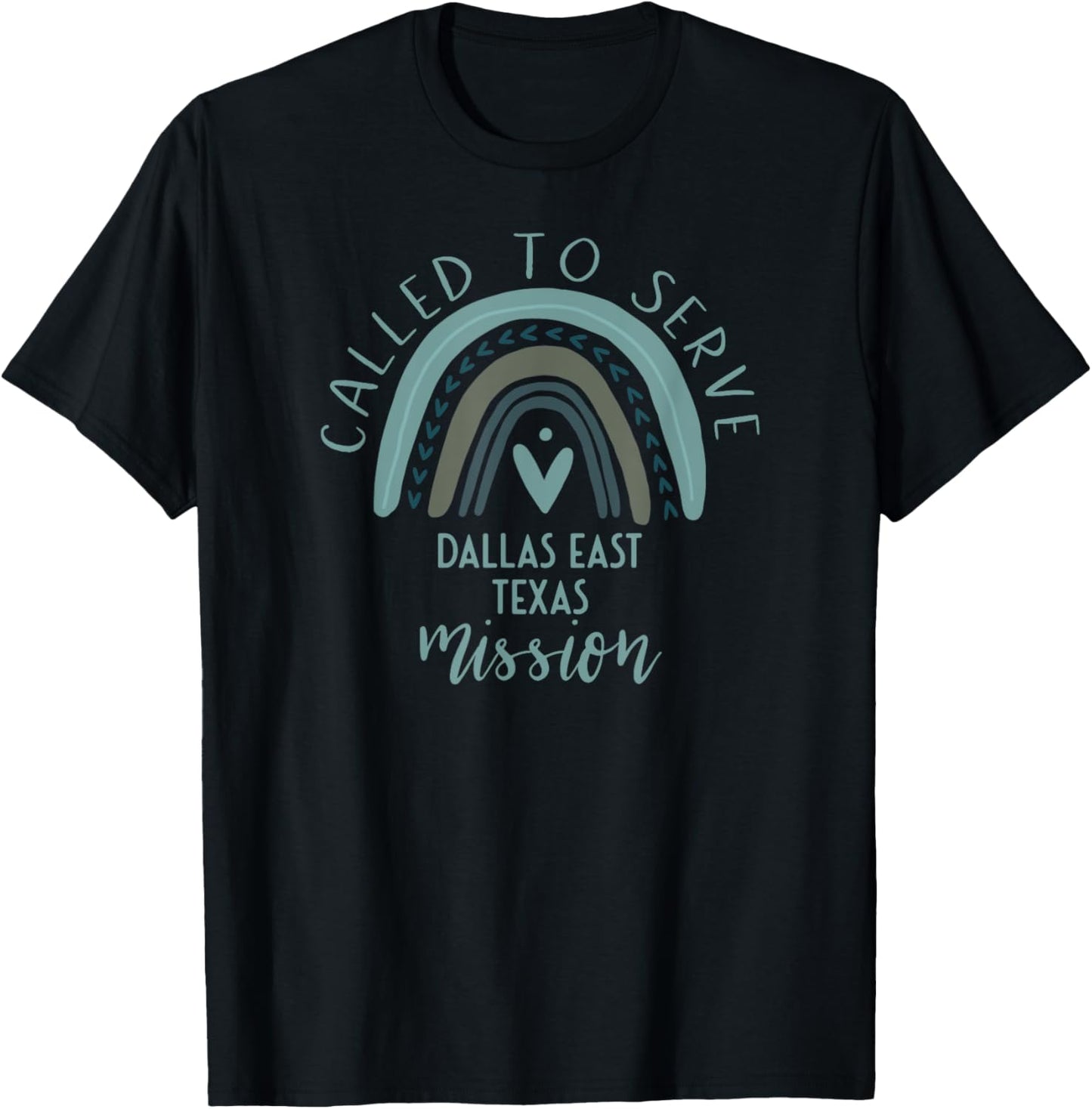 Called To Serve Boho Rainbow Dallas East Texas Mission T-Shirt - T-Shirt | Black