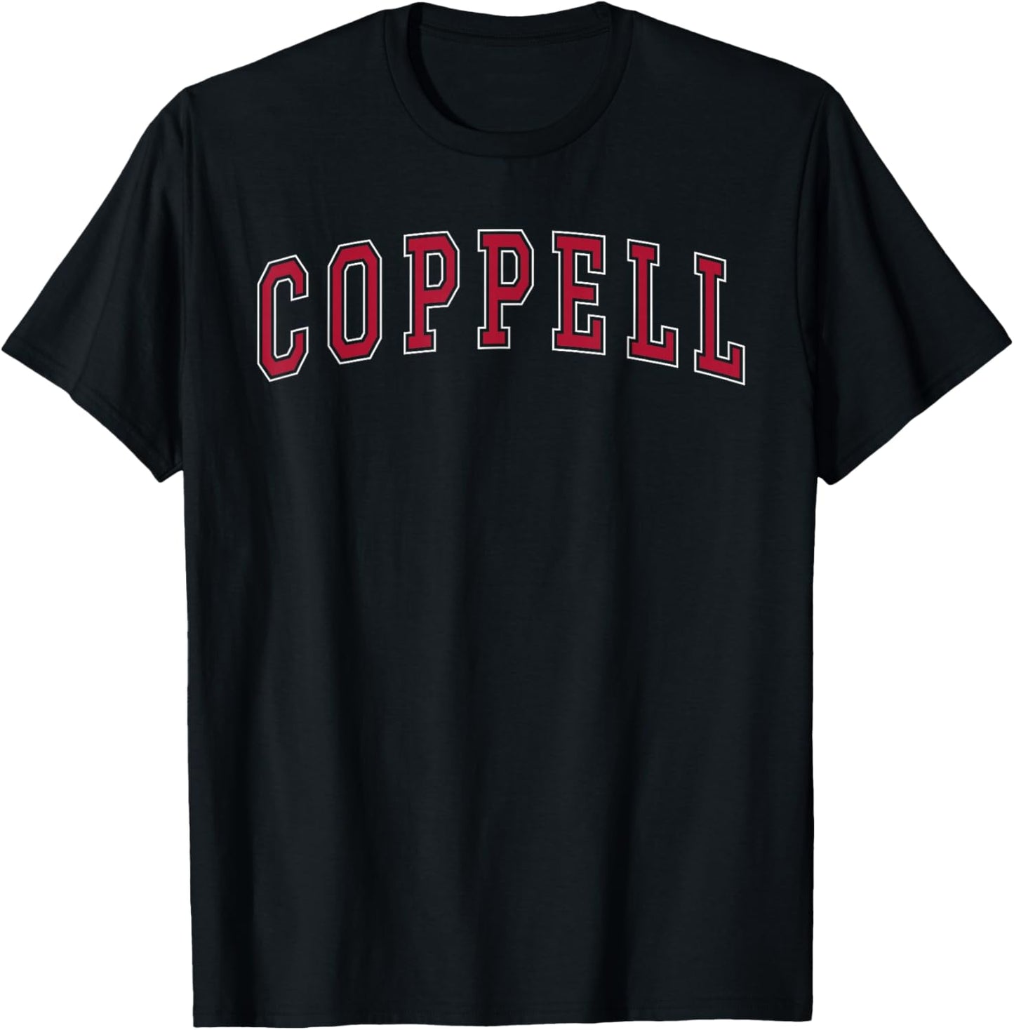 Coppell Texas Souvenir Sport College Style Text T-Shirt - T-Shirt | Black