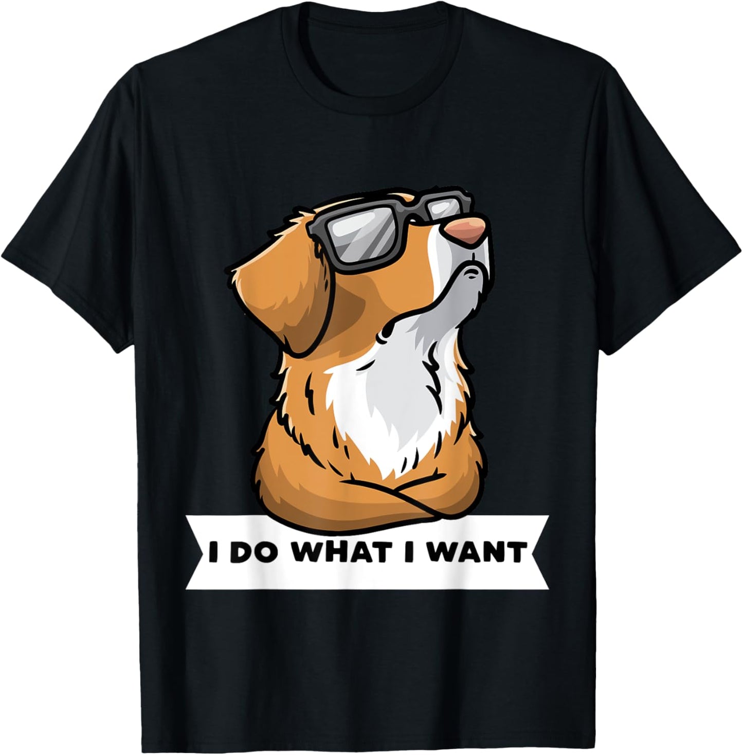 Nova Scotia Duck Tolling Retriever Dog With Sunglasses T-Shirt - T-Shirt | Black
