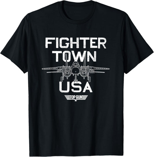 Top Gun - Property Of Fighter Town T-Shirt - T-Shirt | Black