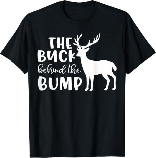 Oh Deer My Buck Behind The Bump T-Shirt - T-Shirt | Black