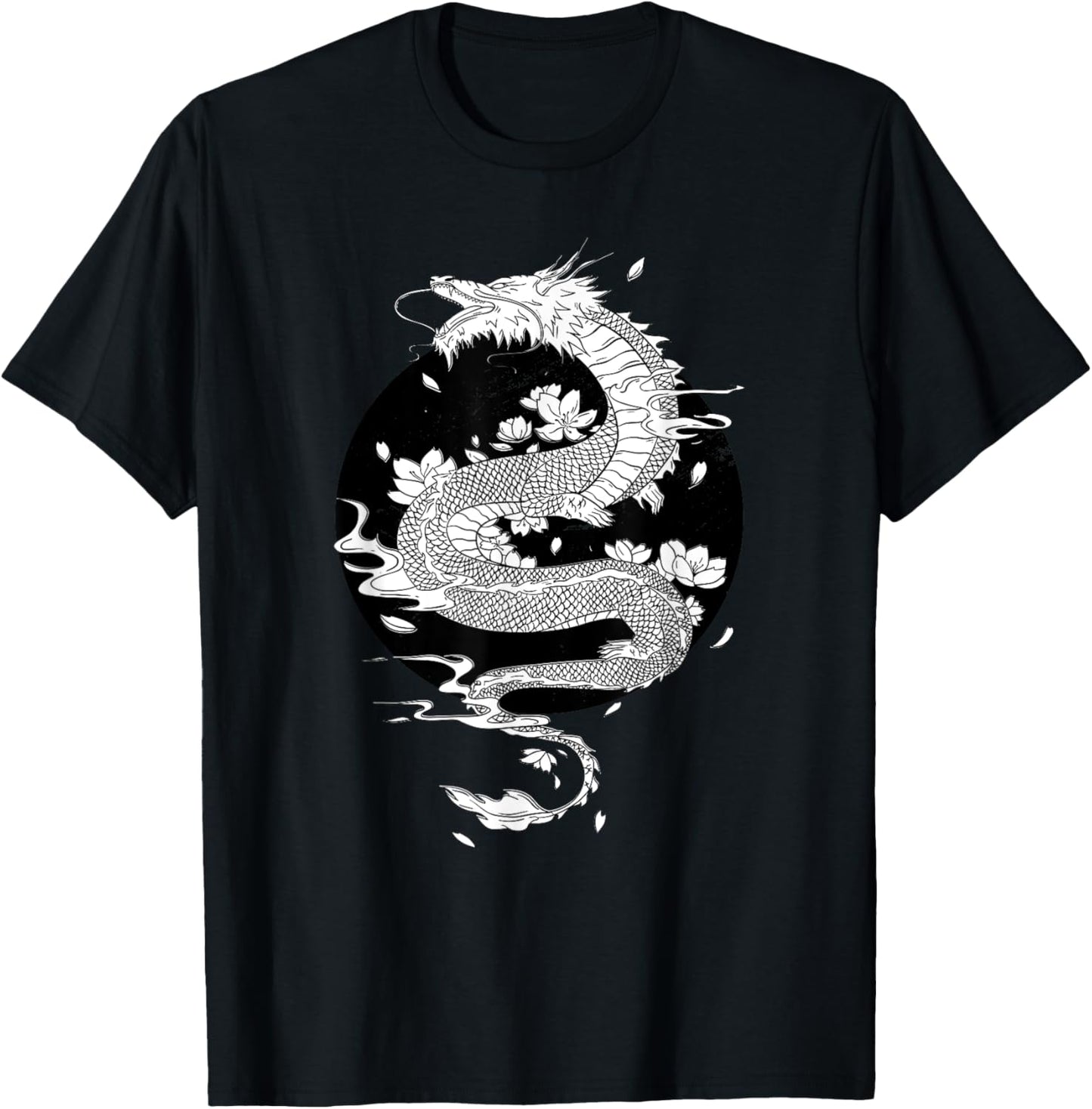 Japanese Dragon Japanese Flag Vintage Retro Japan T-Shirt - T-Shirt | Black