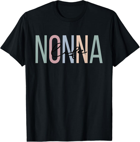 Nonna Life Nonna Grandma Boho Nonna Grandmother T-Shirt - T-Shirt | Black