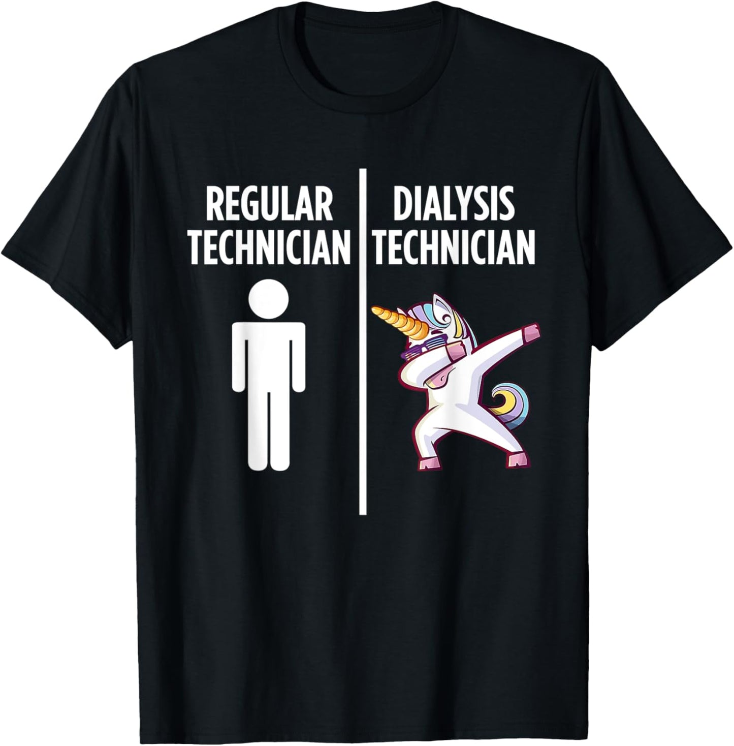 Dialysis Technician Unicorn Nephrology Tech T-Shirt - T-Shirt | Black