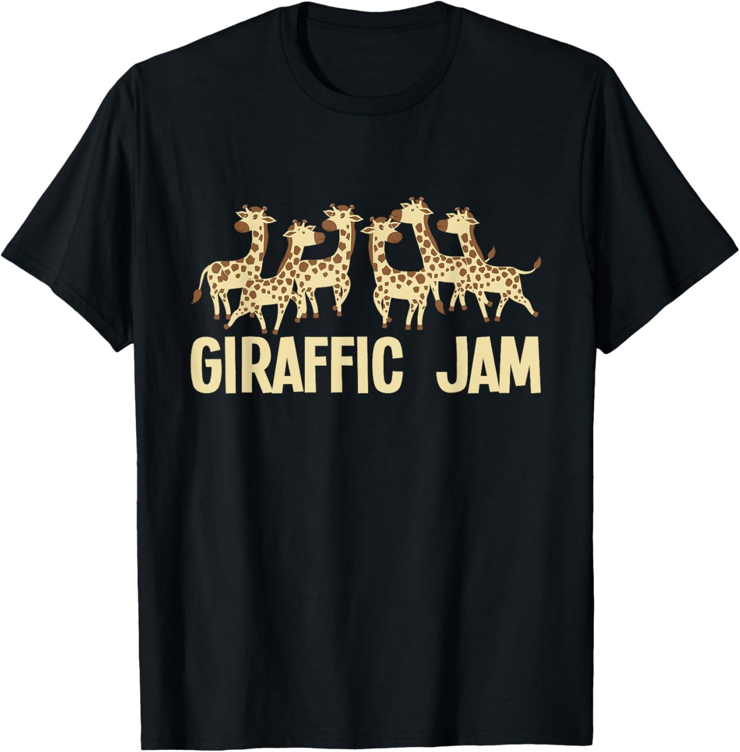 Giraffic Jam - Zoo Animal Lover Zookeeper Giraffes Giraffe T-Shirt - T-Shirt | Black