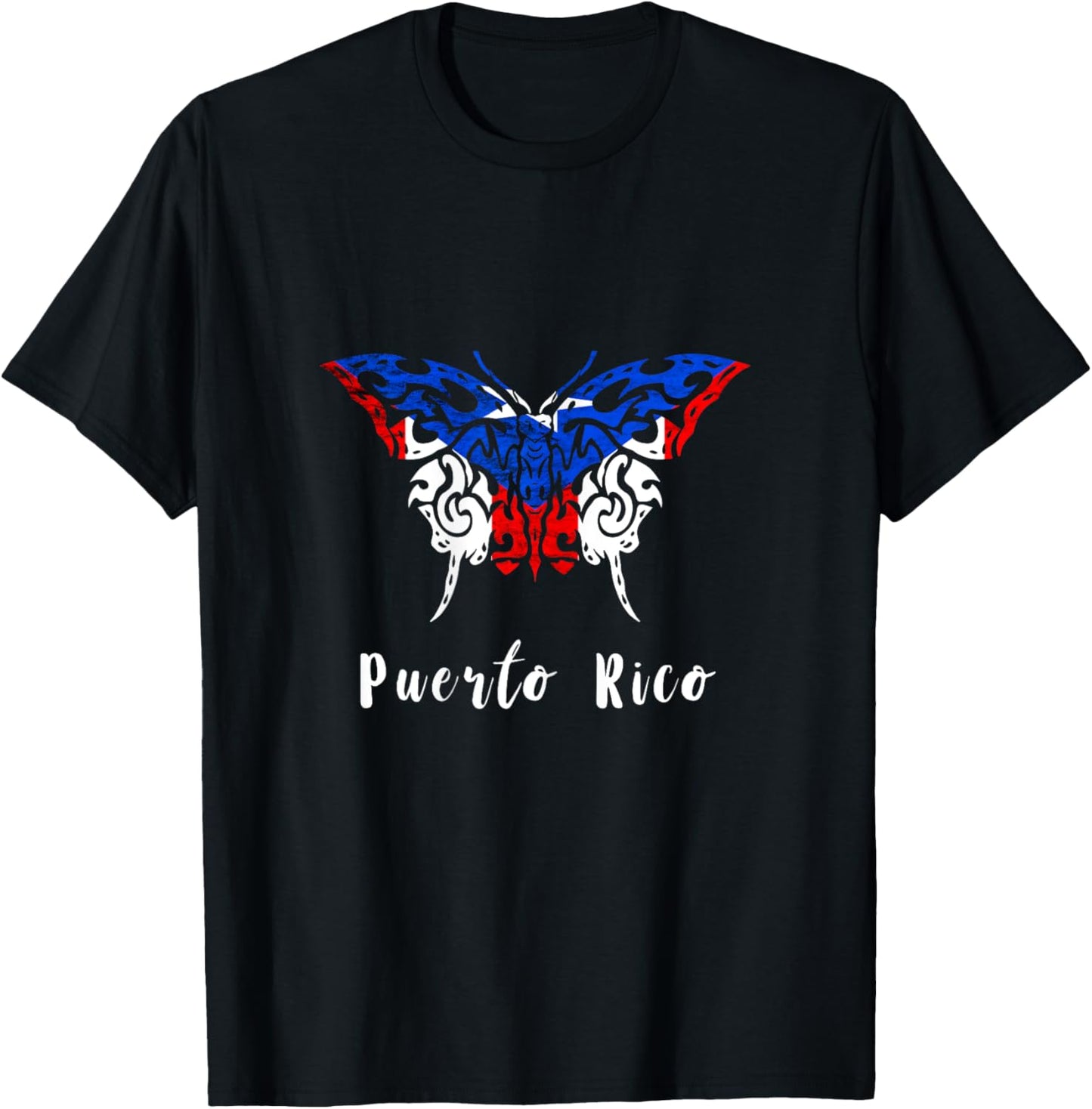 Puerto Rico Puerto Rican Butterfly Puerto Rico Pride T-Shirt - T-Shirt | Black