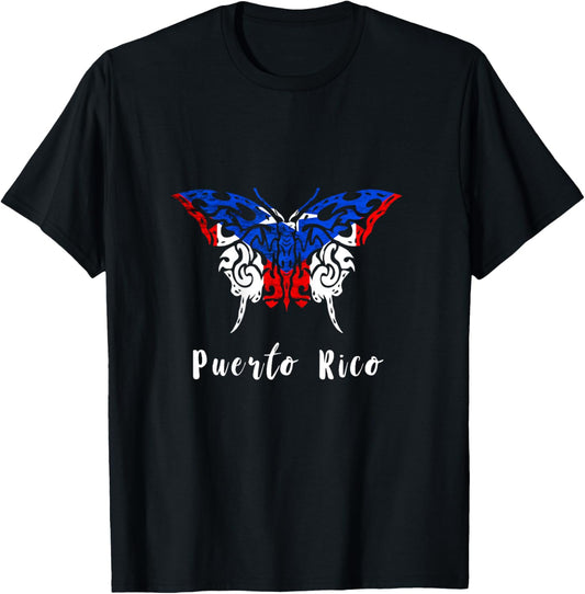 Puerto Rico Puerto Rican Butterfly Puerto Rico Pride T-Shirt - T-Shirt | Black