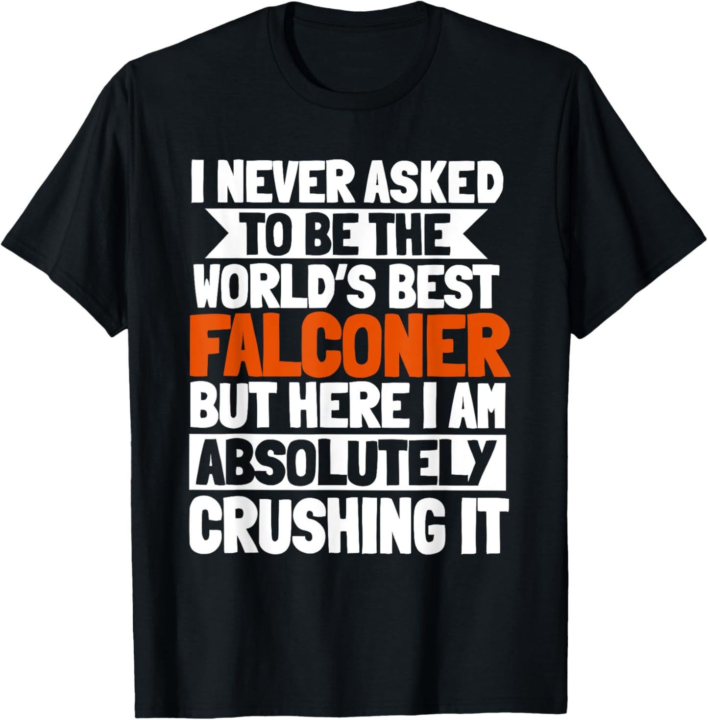 Falconer Falconry Gamehawking World's Best Hawker Falcon T-Shirt - T-Shirt | Black