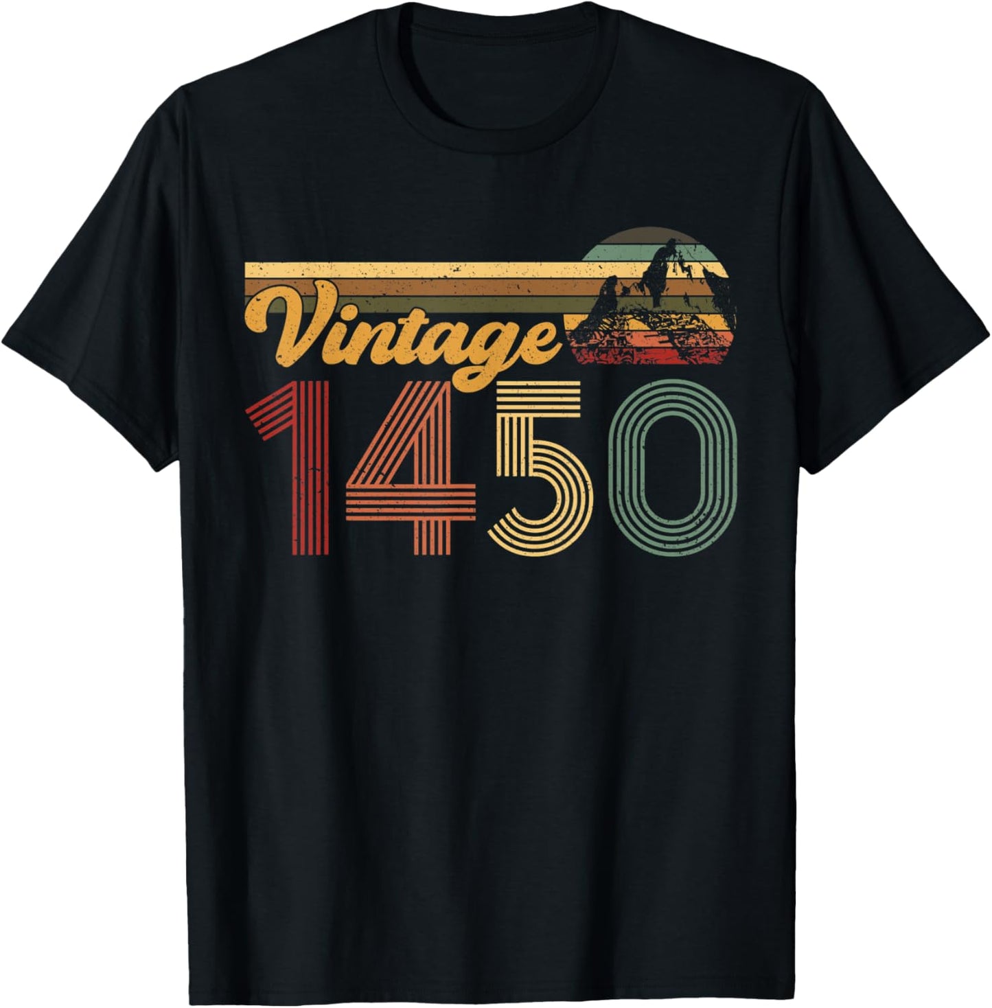 Machu Picchu Peru Inca Retro Vintage Vintage 1450 T-Shirt - T-Shirt | Black