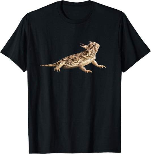 Horned Toad Portrait T-Shirt - T-Shirt | Black
