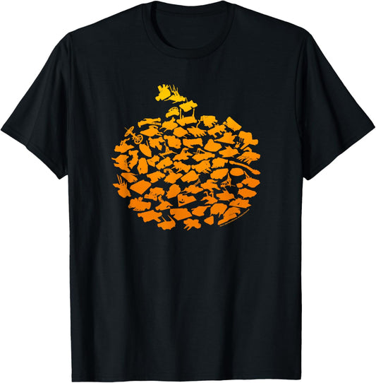 BattleBots Halloween Pumpkin Bot Collage T-Shirt - T-Shirt | Black
