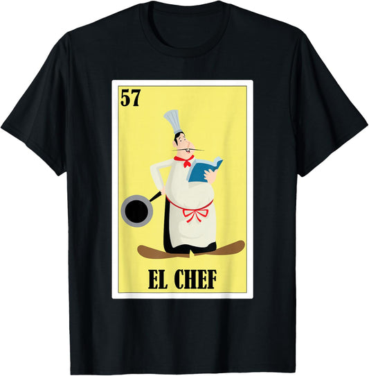 Funny Mexican Design for Chefs - El Chef T-Shirt - T-Shirt | Black
