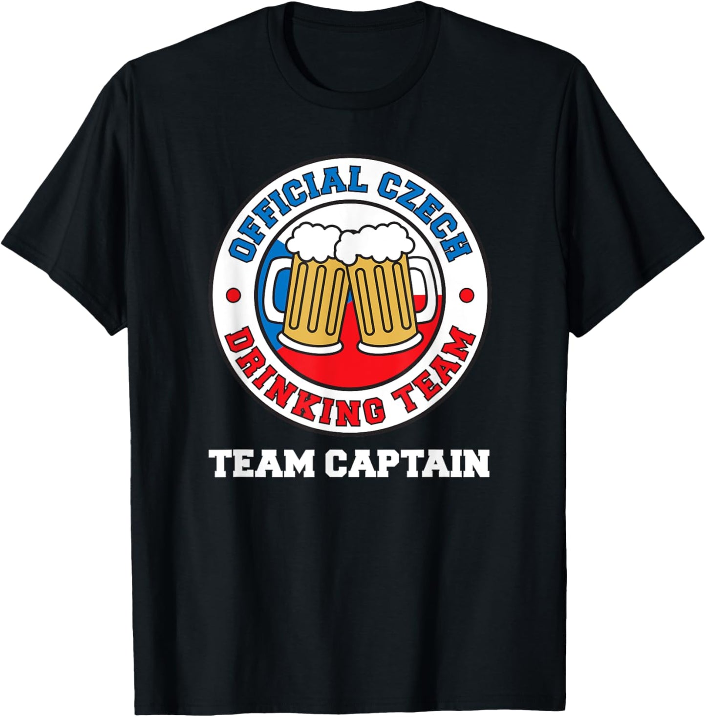Official Czech Drinking Team Captain T-Shirt - T-Shirt | Black