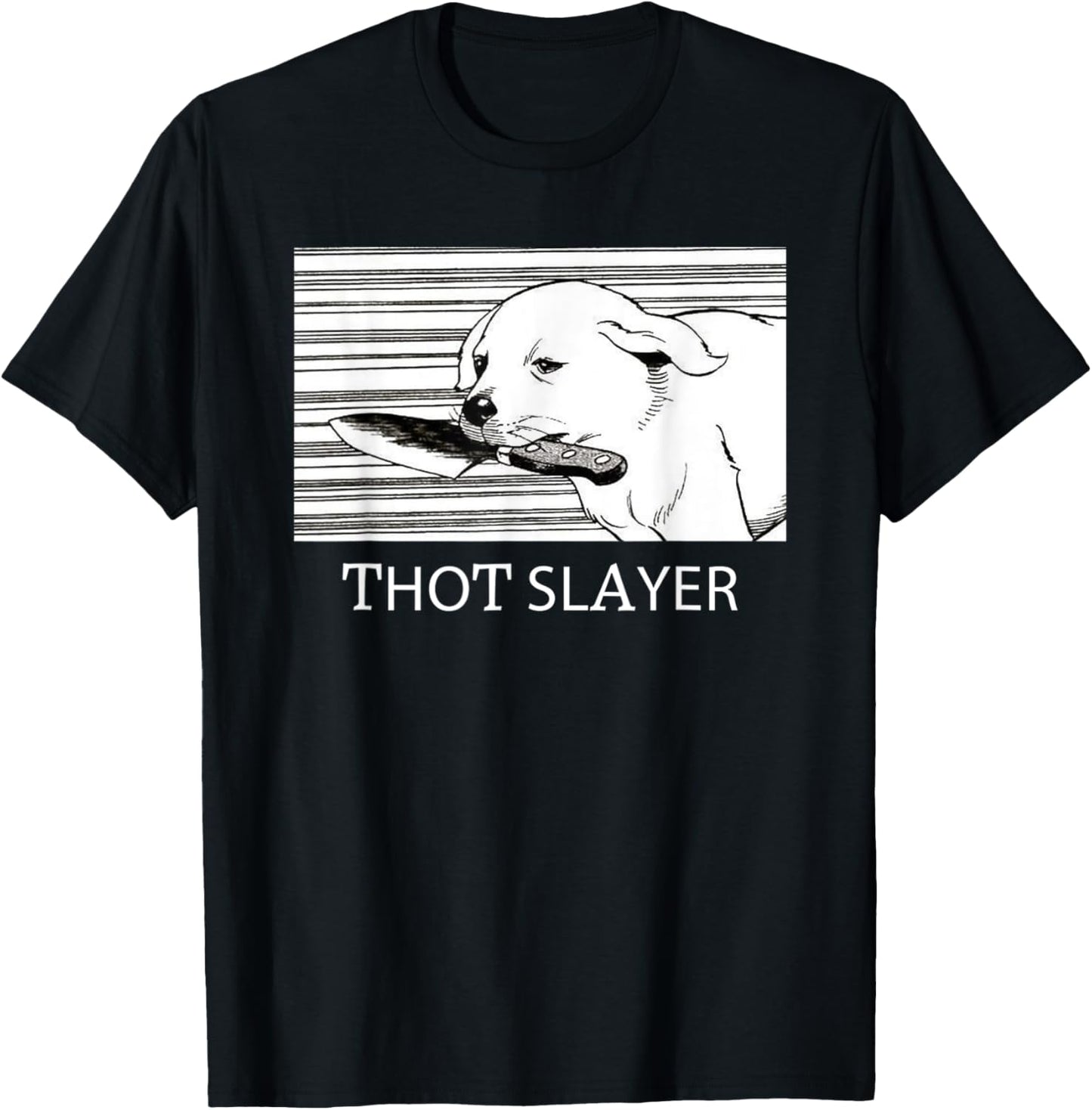 Funny Thot Slayer Apparel Love Dog T-Shirt - T-Shirt | Black