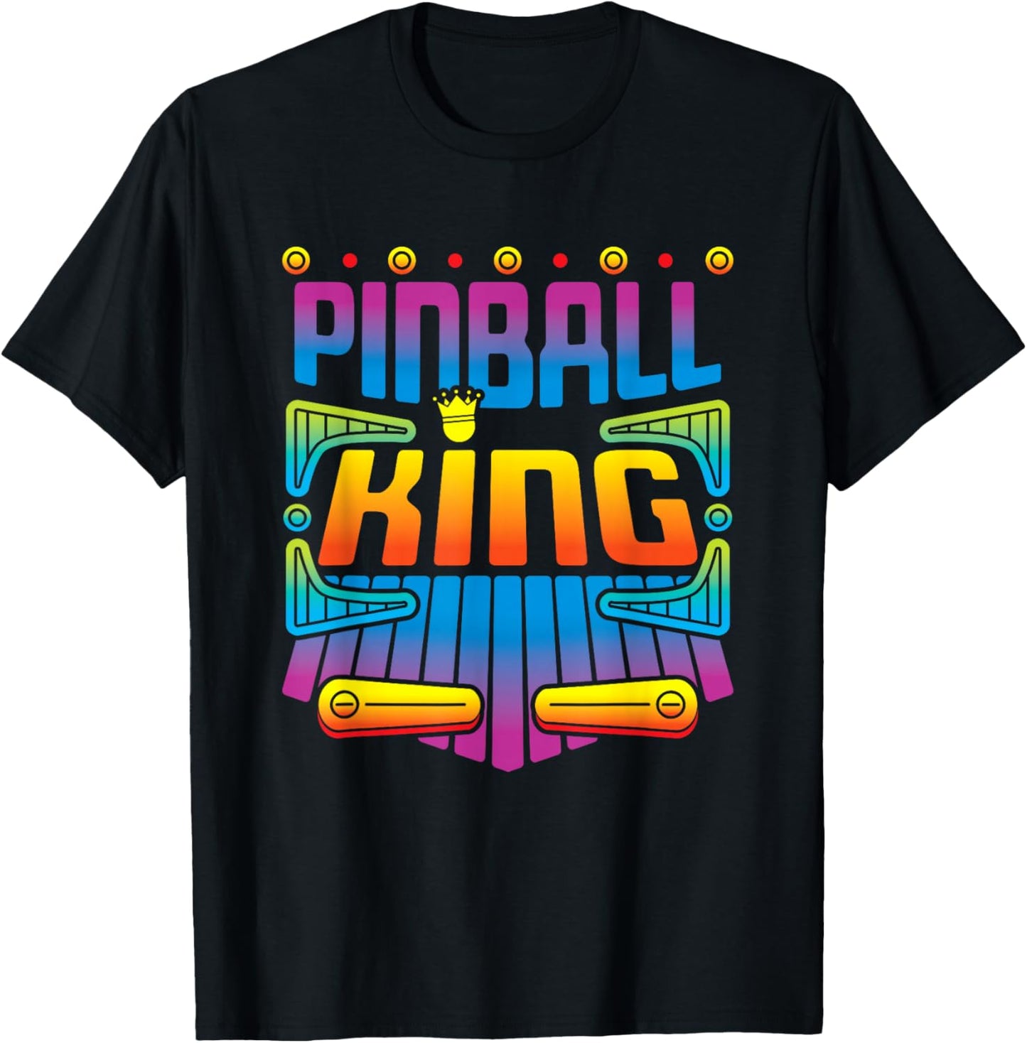 Pinball Machine King Men Boys T-Shirt - T-Shirt | Black