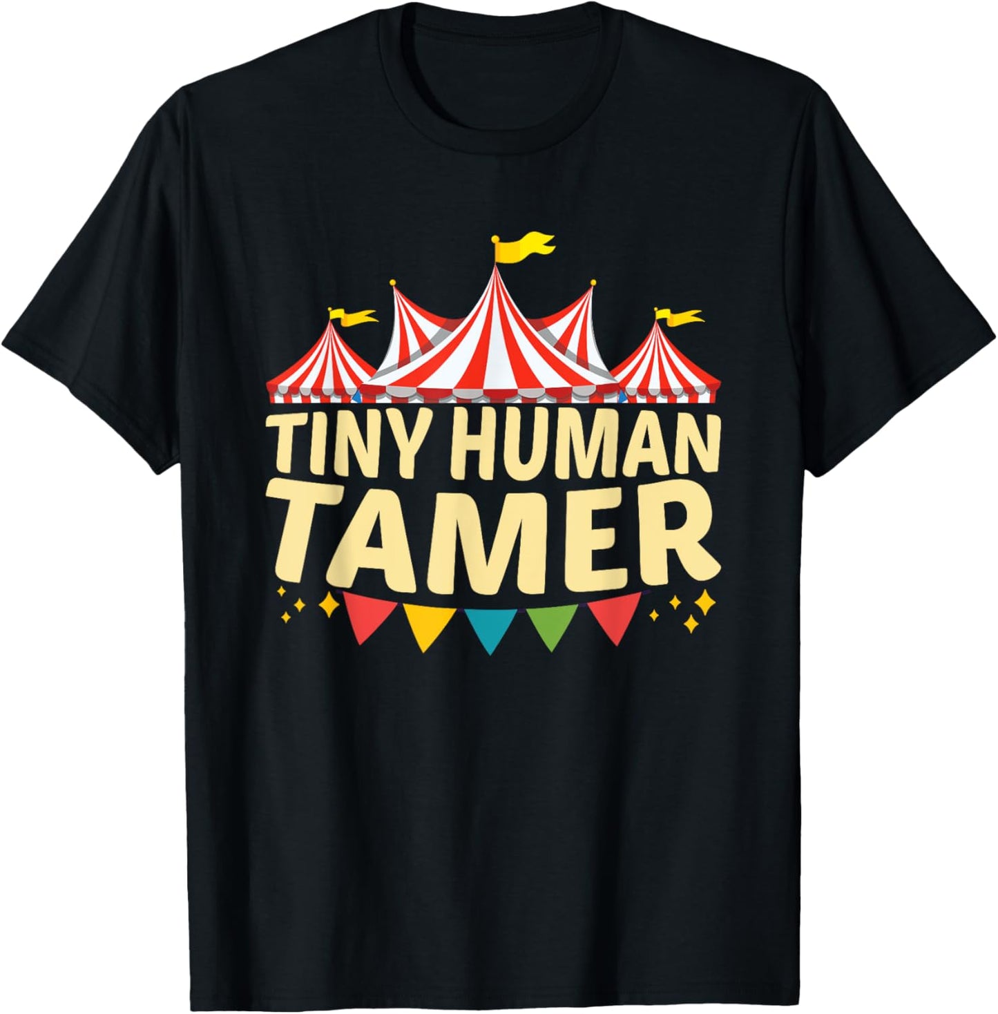 Tiny Human Tamer Funny Aesthetic Circus Art Carnival T-Shirt - T-Shirt | Black