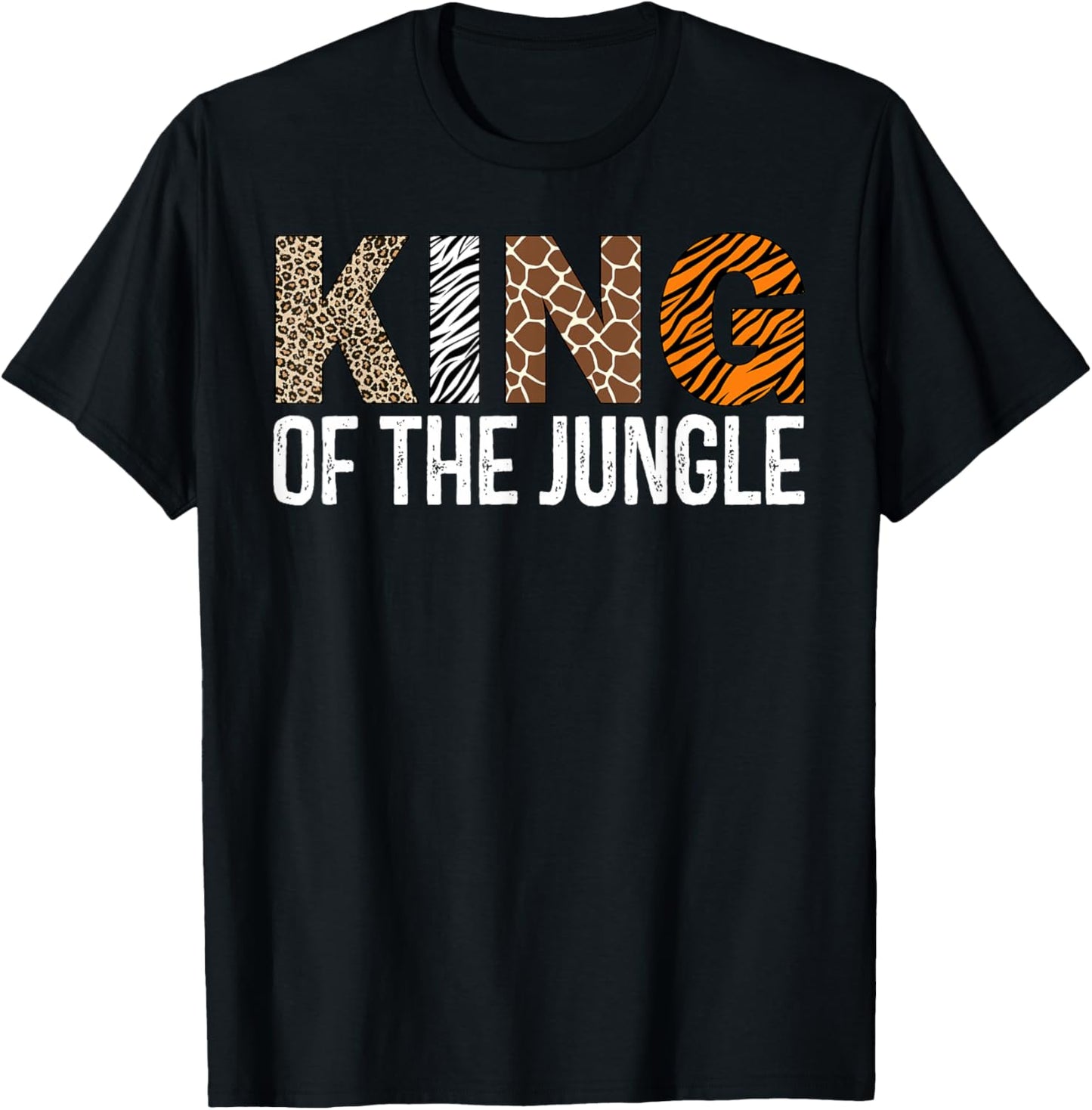 King Of The Jungle Birthday Safari Leopard Family Matching T-Shirt - T-Shirt | Black