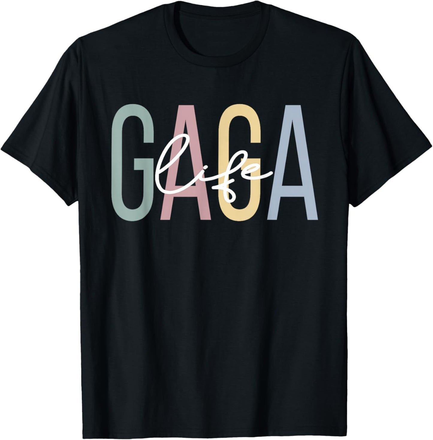 Gaga Life Gaga Grandma Boho Gaga Grandmother T-Shirt - T-Shirt | Black