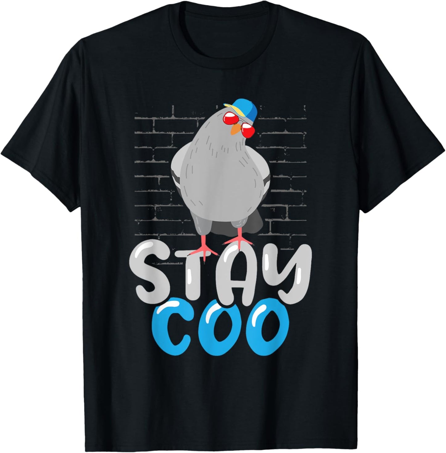 Stay Coo - Birdwatcher Pigeon Whisperer Bird Lover Racing T-Shirt - T-Shirt | Black