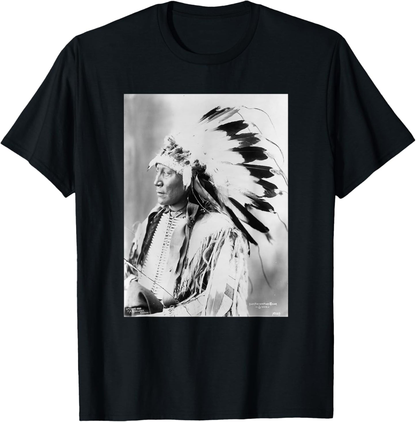 Chief Hollow Horn Bear T-Shirt - T-Shirt | Black