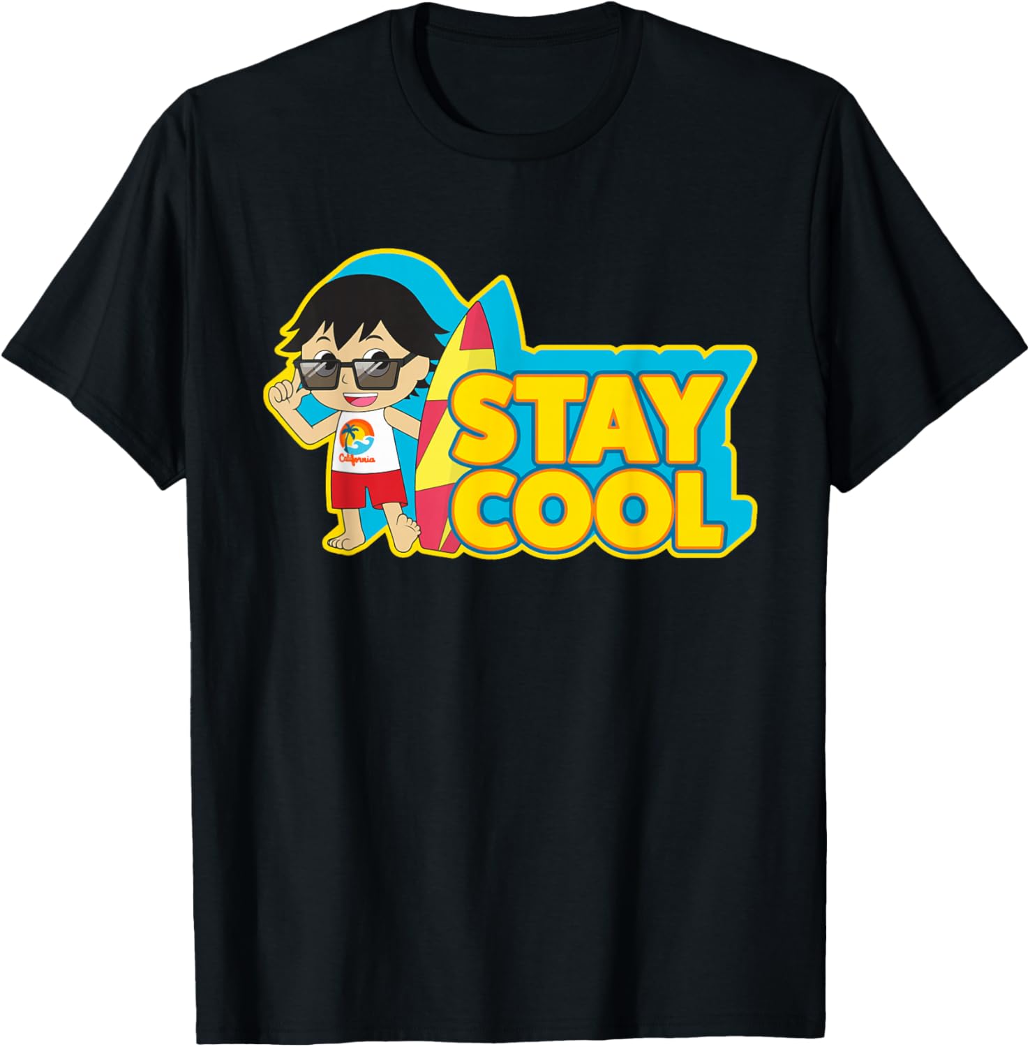 Ryan's World Surfer Ryan T-Shirt - T-Shirt | Black