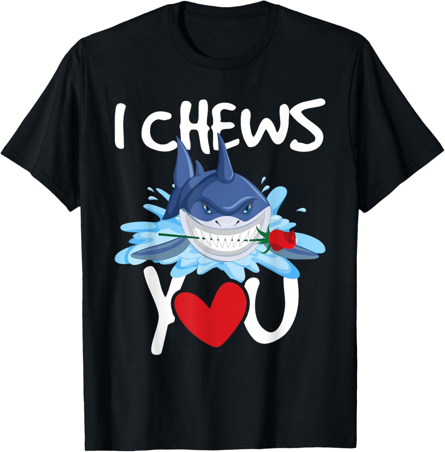 I Chews You - Shark Lovers Wildlife Marine Biologist Science T-Shirt - T-Shirt | Black
