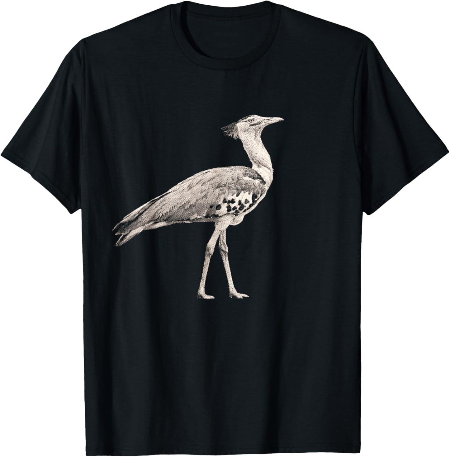 Kori Bustard Africa Bird Watcher T-Shirt - T-Shirt | Black