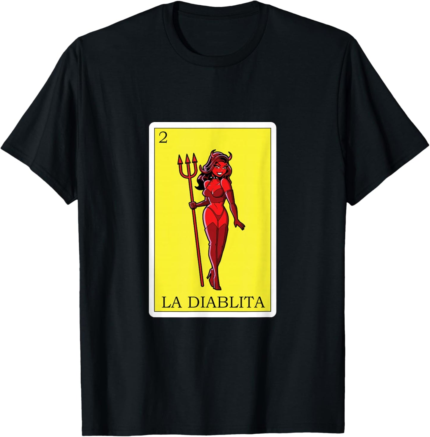 Funny Mexican Design - La Diablita T-Shirt - T-Shirt | Black