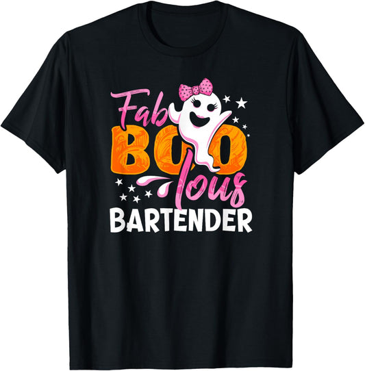 Bartender Halloween Fab BOO Lous T-Shirt - T-Shirt | Black