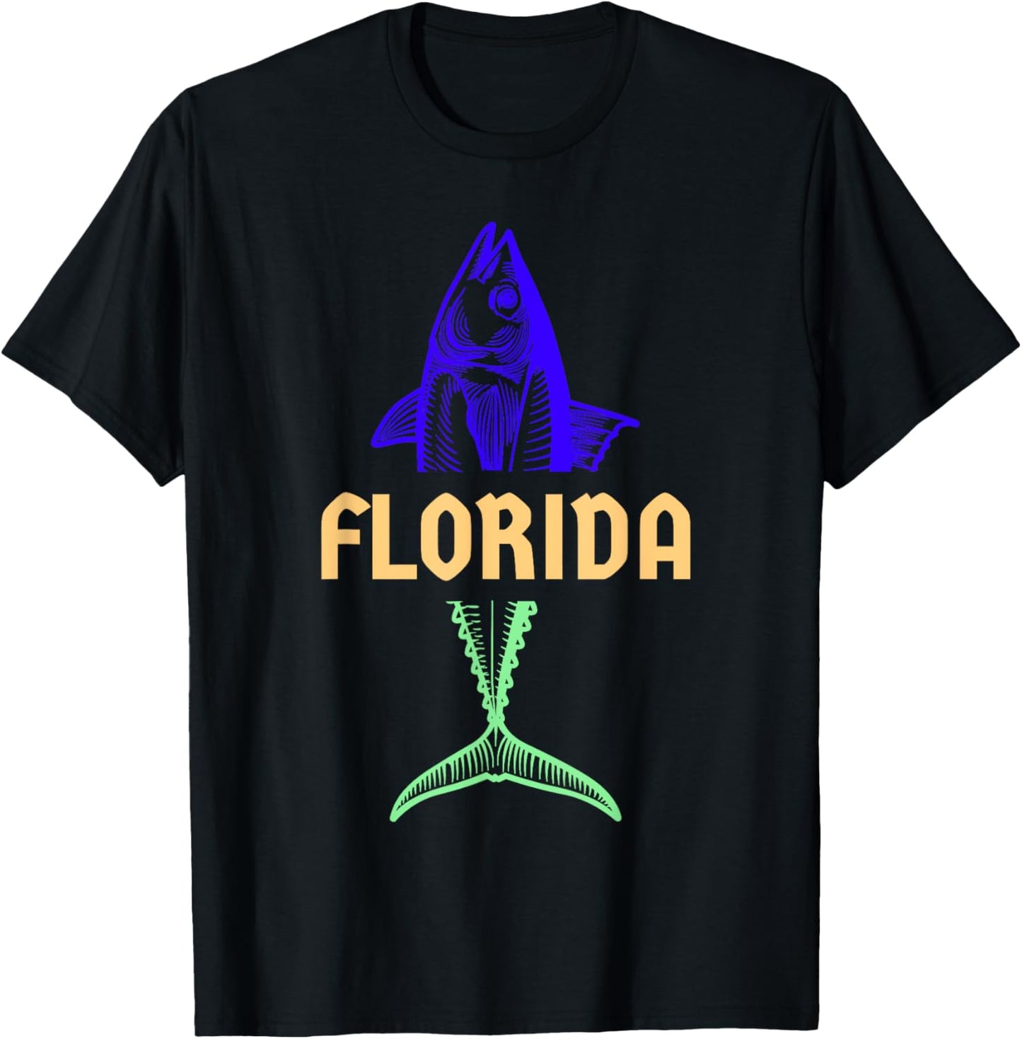Florida Keys Fishing Florida Vacation Off Shore Fishing T-Shirt - T-Shirt | Black