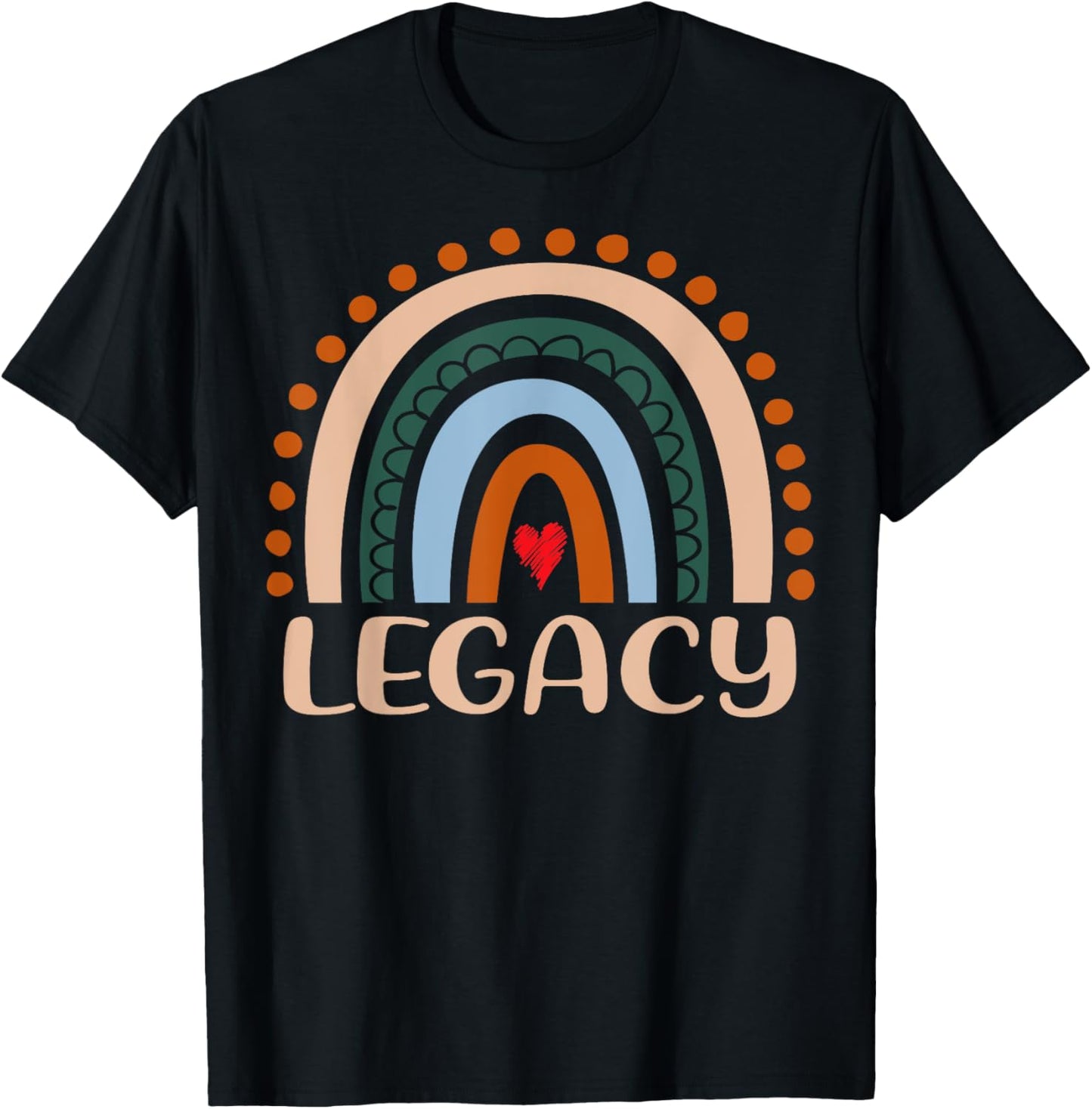Legacy Name Personalized Funny Women Rainbow Legacy T-Shirt - T-Shirt | Black