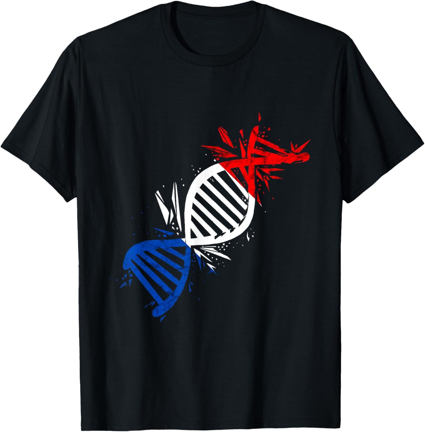 French Roots DNA In Blood French Flag French Pride France T-Shirt - T-Shirt | Black