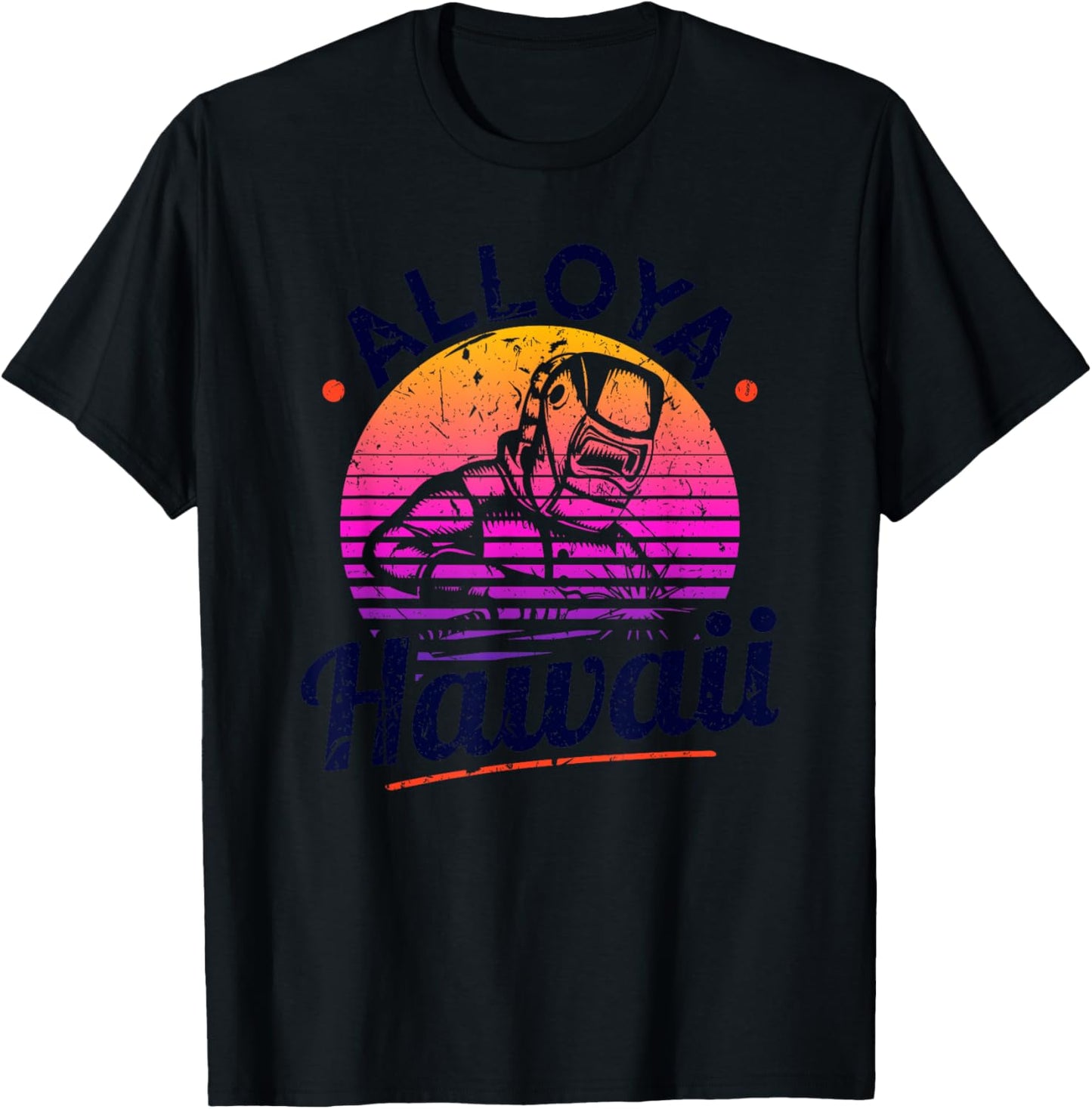 Welding Alloya Hawaii, Funny Welder Vacation T-Shirt - T-Shirt | Black
