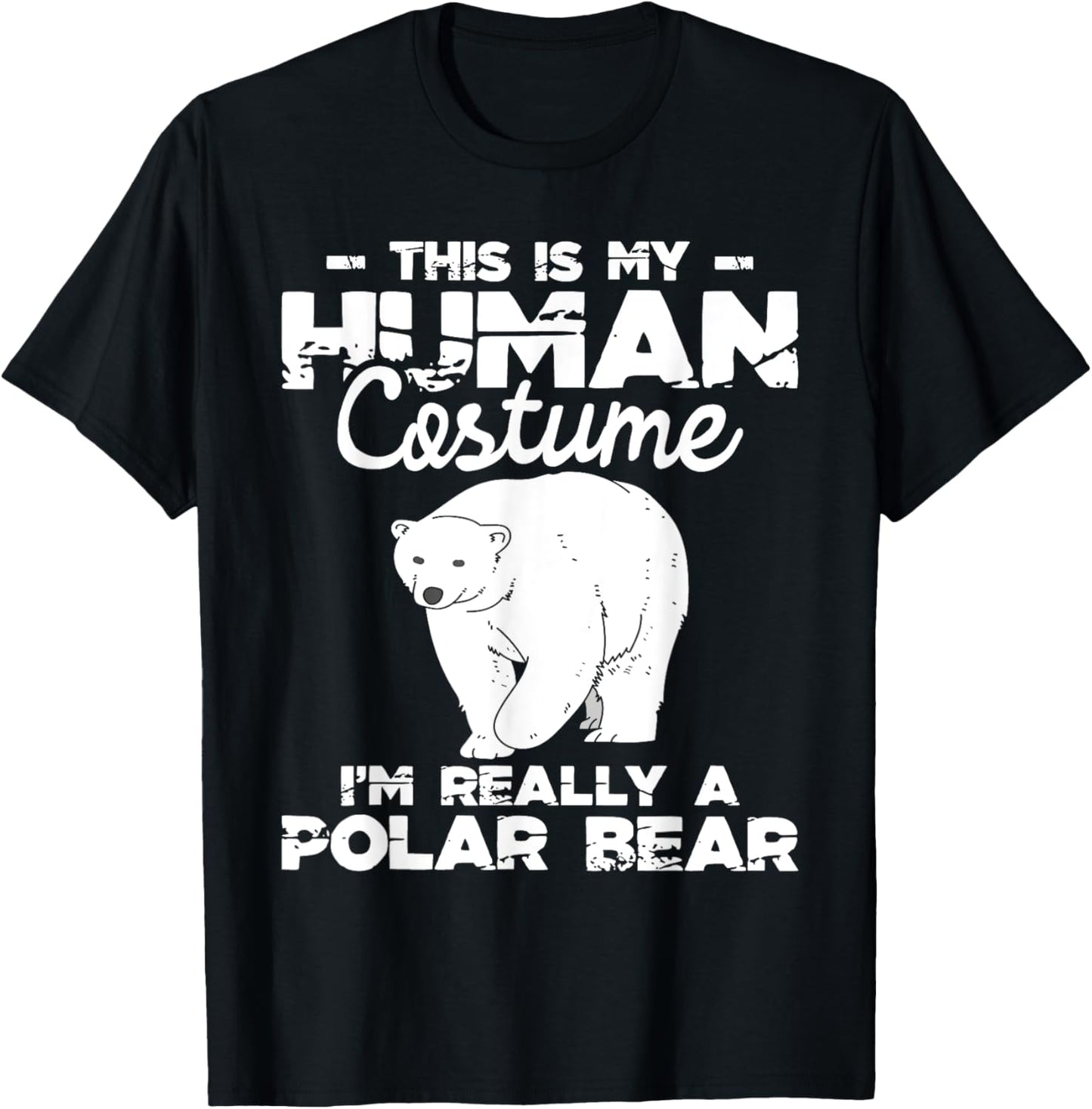 Human Costume - Polar Bear Lover Zookeeper Wildlife T-Shirt - T-Shirt | Black