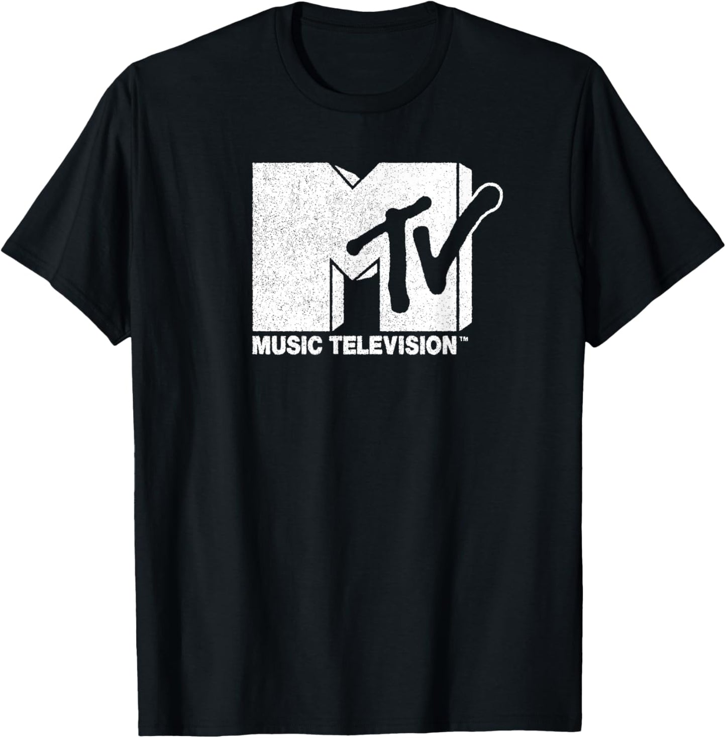 MTV Classic Distressed Logo T-Shirt - T-Shirt | Black